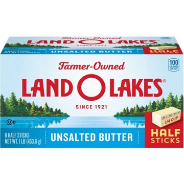 Land O Lakes Unsalted Butter Half Sticks, 8 ct