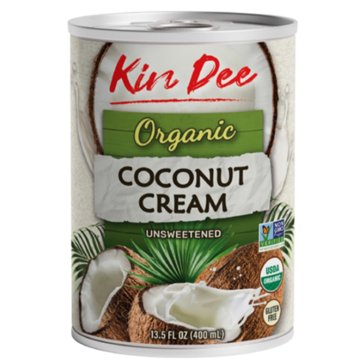Kin Dee Organic Unsweetened Coconut Cream, 13.5 oz