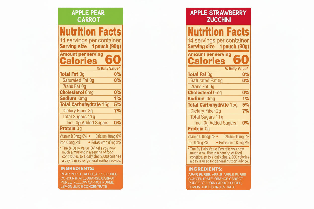 GoGo SqueeZ Bolsitas de Puré de Manzana con Frutas y Verduras, 3.2 oz