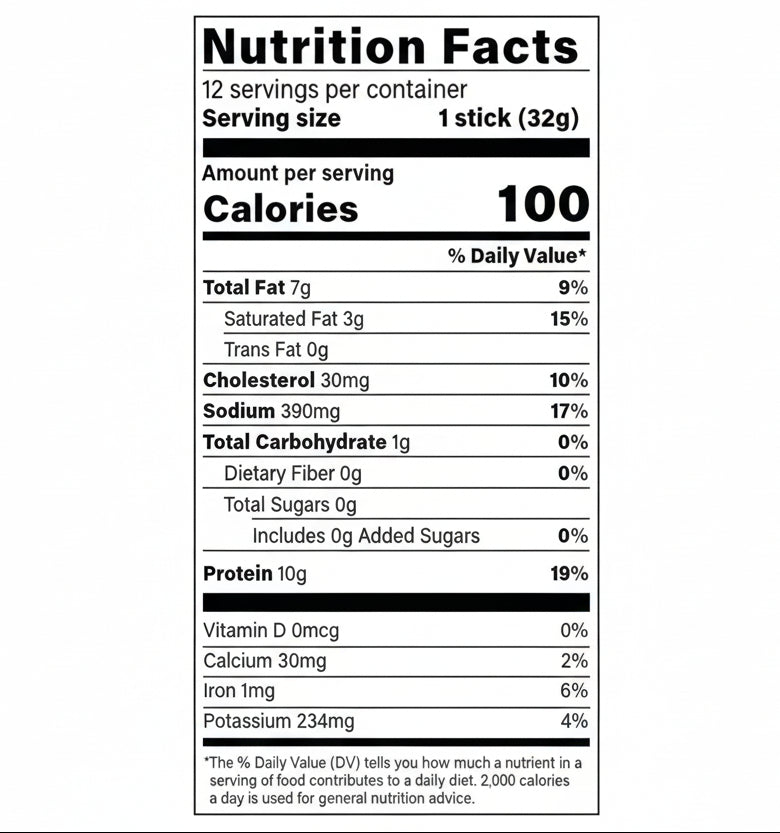 Kirkland Signature Barras de carne de res de pastoreo, 1.15 oz