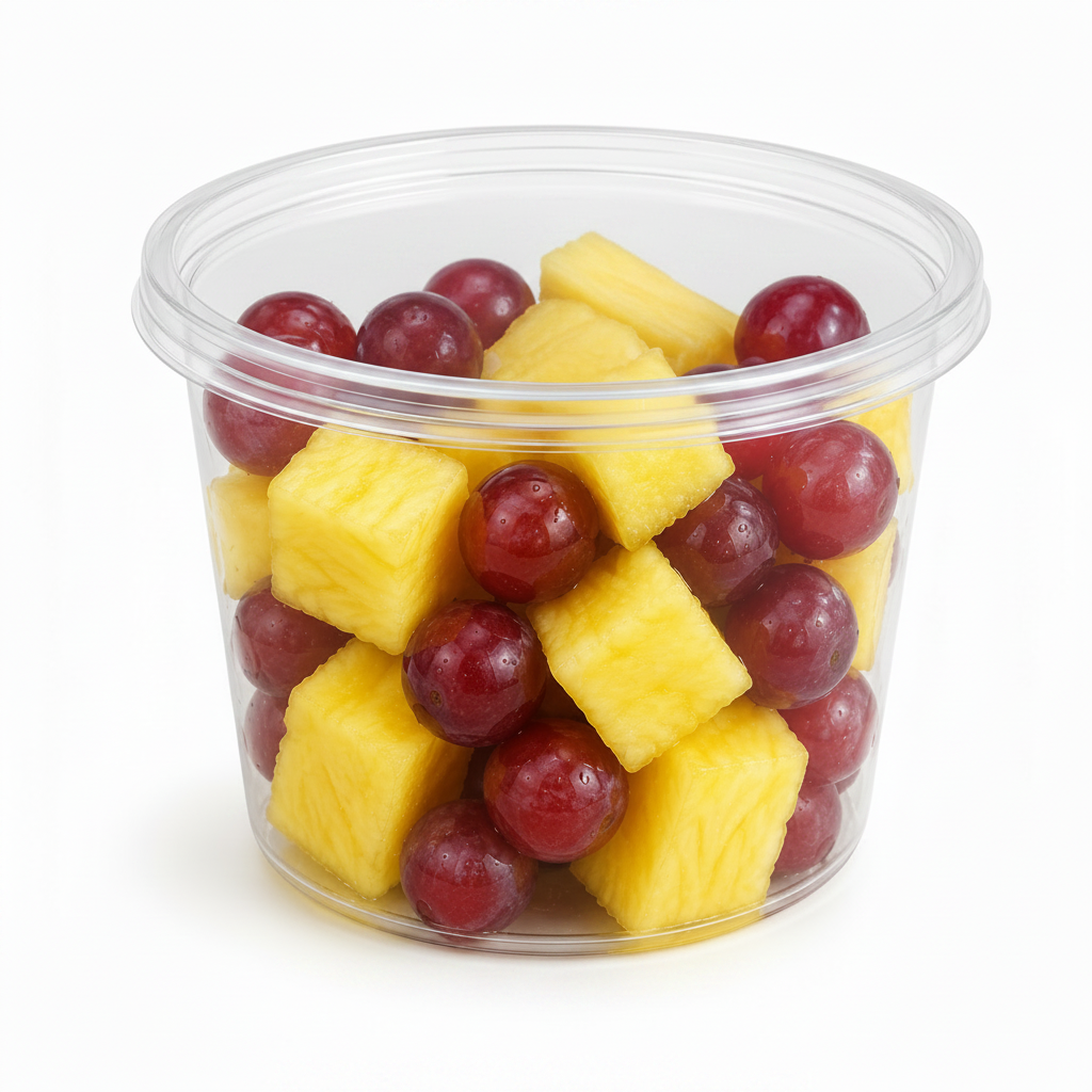 Piña, uvas rojas, 16 oz