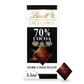 Lindt Excellence 70% Cocoa Dark Chocolate Bar