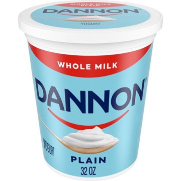 Dannon Whole Milk Plain Yogurt, 32 oz