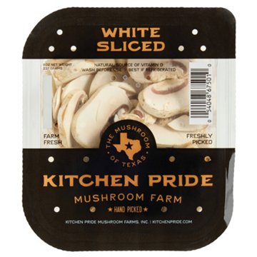 Fresh Sliced White Mushrooms