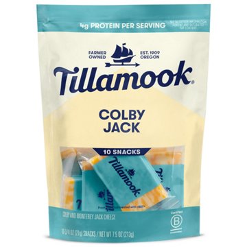Tillamook Colby Jack Cheese Snack Bars, 10 ct