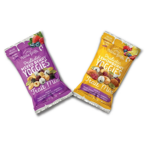Nature's Garden Probiotic Yoggies Trail Mix, mezcla de mango y frutos rojos, 1 oz