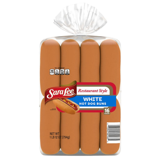 Panecillos para Hot Dogs Blancos Estilo Restaurante Sara Lee, 16 unidades