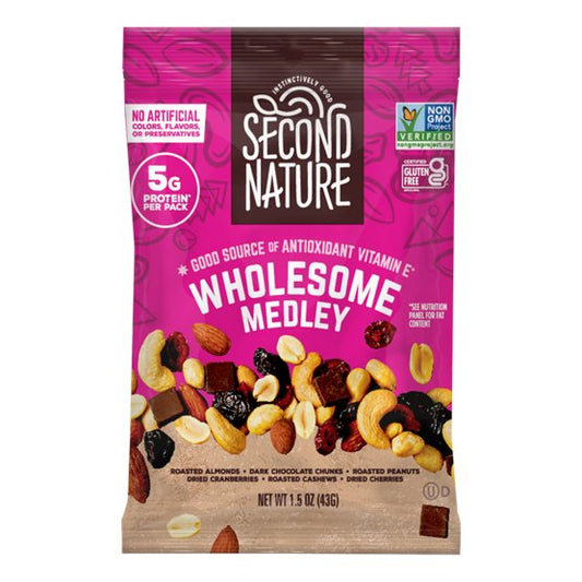 Second Nature Trail Mix, Wholesome Medley, 1.5 oz