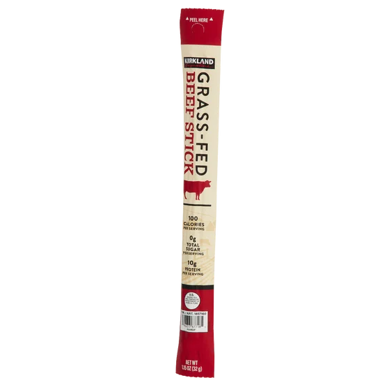 Kirkland Signature Barras de carne de res de pastoreo, 1.15 oz