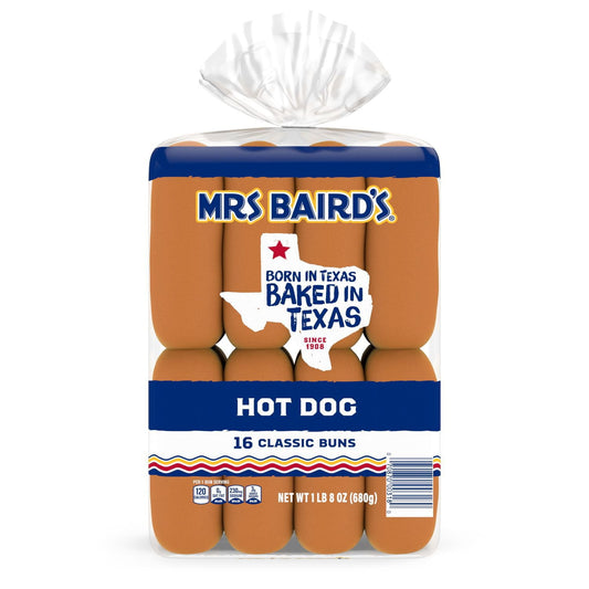 Panecillos clásicos para hot dogs Mrs. Baird's, 12 unidades