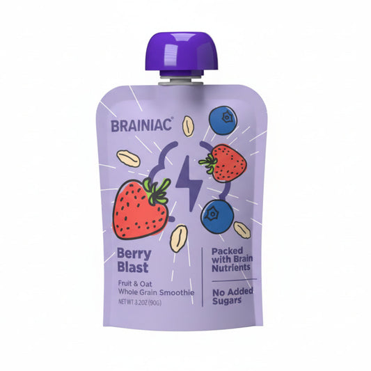 Brainiac Fruit and Oat Smoothie Pouches, 3.2 oz
