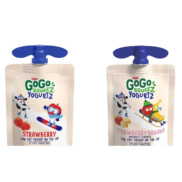 GoGo Squeez Yogurtz Strawberry and Strawberry Banana, 3 oz.
