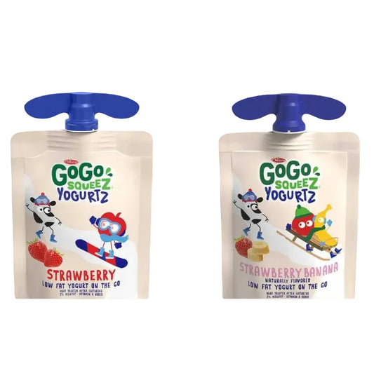 GoGo Squeez Yogurtz Strawberry and Strawberry Banana, 3 oz.