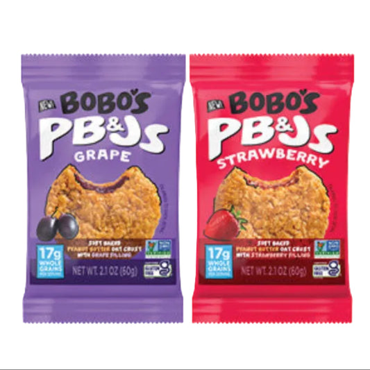 Paquete variado de barras de avena PB&J de Bobo, 2.1 oz