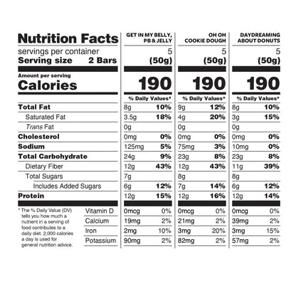 TRUBAR Mini Barras de Proteínas a base de Plantas, 3 sabores
