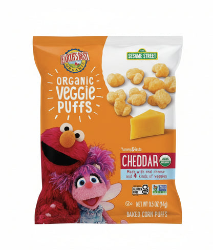 Earth's Best Organic Bocaditos de Maíz con Queso Cheddar y Vegetales, 0.50 oz