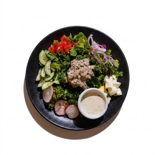 Rado Chop Salad with Jerk Chicken
