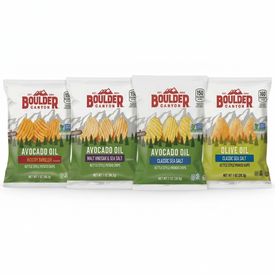 Boulder Canyon Kettle Style Variety Pack Potato Chips, 1 oz