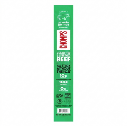 Chomps Beef Sticks, Jalapeno, 1.15 oz