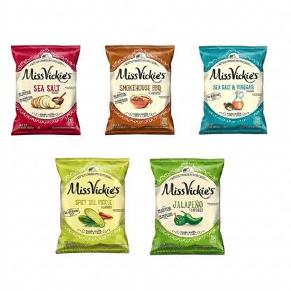 Miss Vickie's Kettle Cooked Potato Chips Paquete Surtido, 1.375 oz