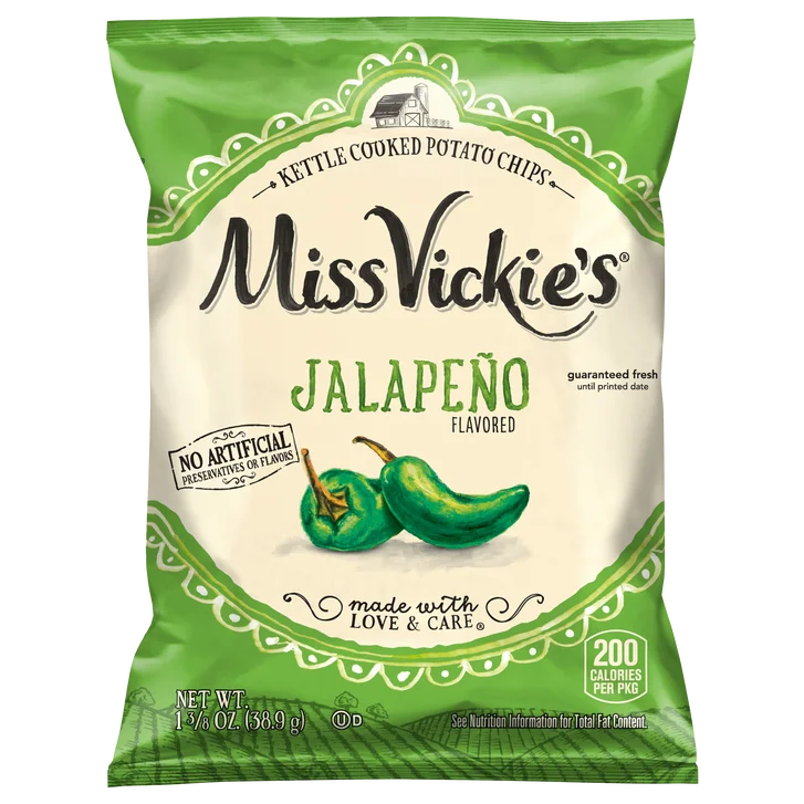 Papas Fritas Cocinadas en Caldero Miss Vickie's, Jalapeño, 1.38 oz