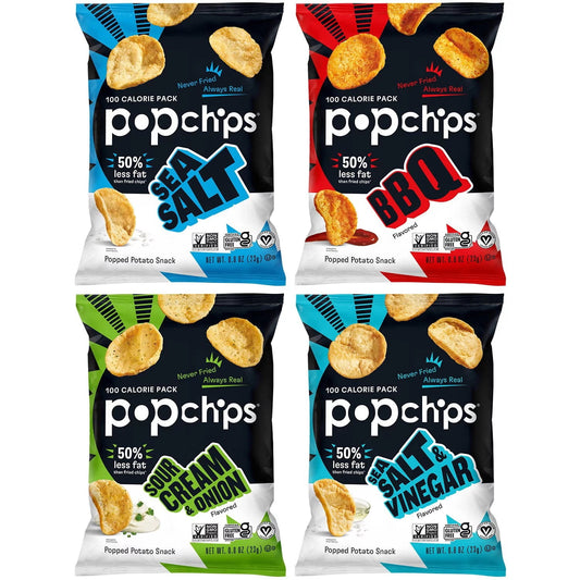 Popchips Patatas Fritas Paquetes Variados, 0.8 oz