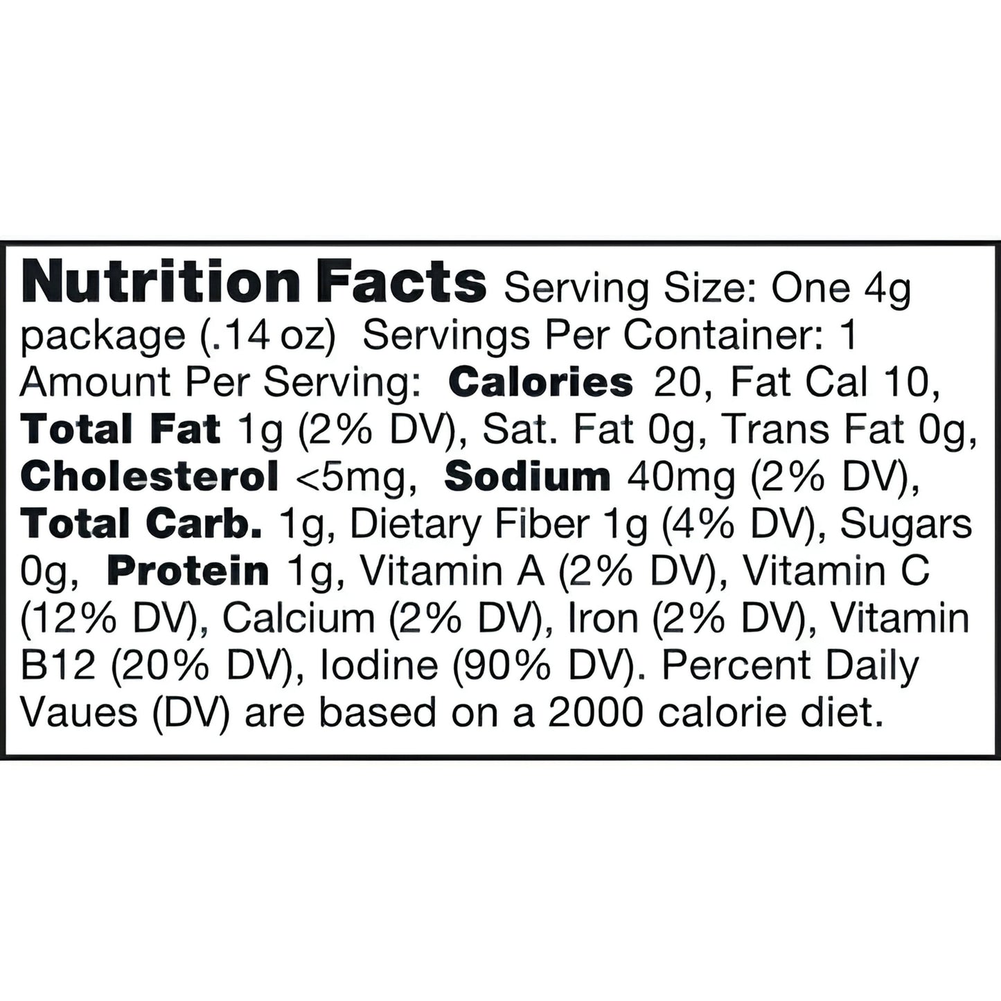 Ocean’s Halo Organic Seaweed Snack, Maui Onion & Sea Salt, 0.14 oz