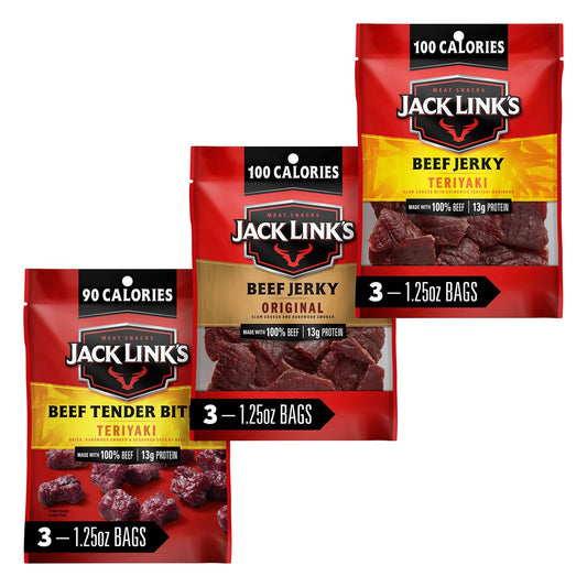 Caja de Variedades de Snacks Proteicos Jack Link's, 1.25 oz