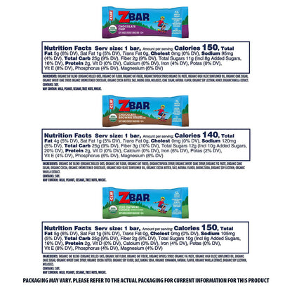 CLIF Kid Zbar Organic Snack Bar Variety Pack, 1.27 oz