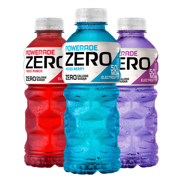 Paquete variado de bebidas deportivas POWERADE Zero, 20 fl oz