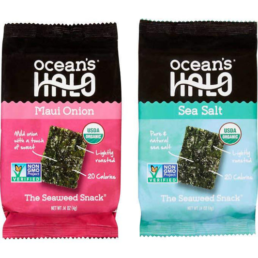 Ocean’s Halo Organic Seaweed Snack, Maui Onion & Sea Salt, 0.14 oz